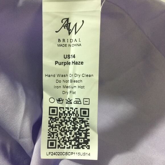 AW BRIDAL 14 1X plus purple haze theresa formal party gala maxi dress NEW B93 - Picture 10 of 10